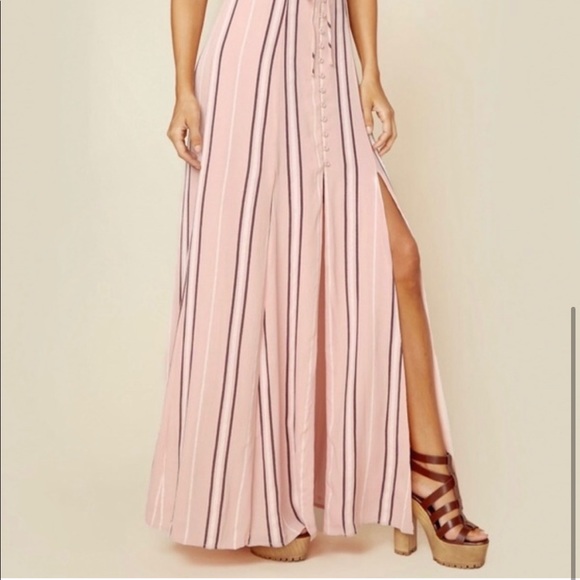 Privacy Please Striped Maxi Stylish Dress - Picture 4 of 5
